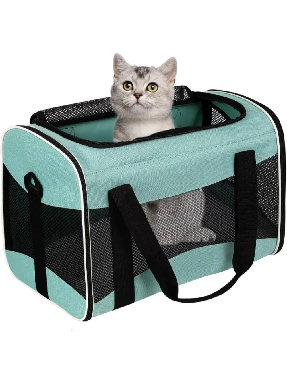 Soft-Sided Pet Carrier for Cats & Small Dogs, TSA Approved, Collapsible Travel